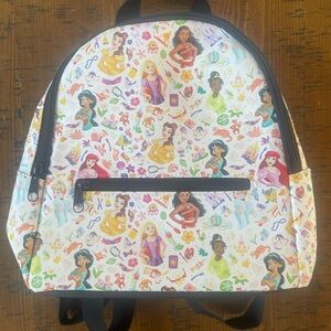 DISNEY Princess Mini Backpack 9.5 inches by 9 inches.